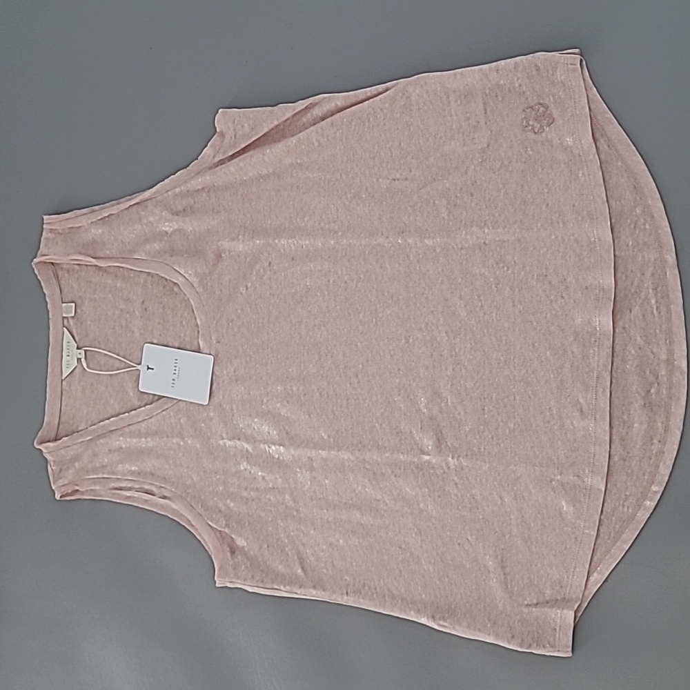 Ted Baker Lavanna Scpnck Metallic Vest Top Size 4 - Picture 6 of 9